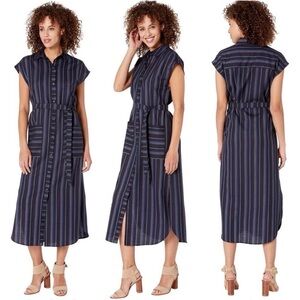 Pendleton navy striped maxi style dress